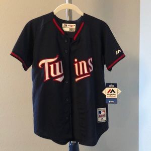 YOUTH TWINS BASEBALL BUTTON UP JERSEY